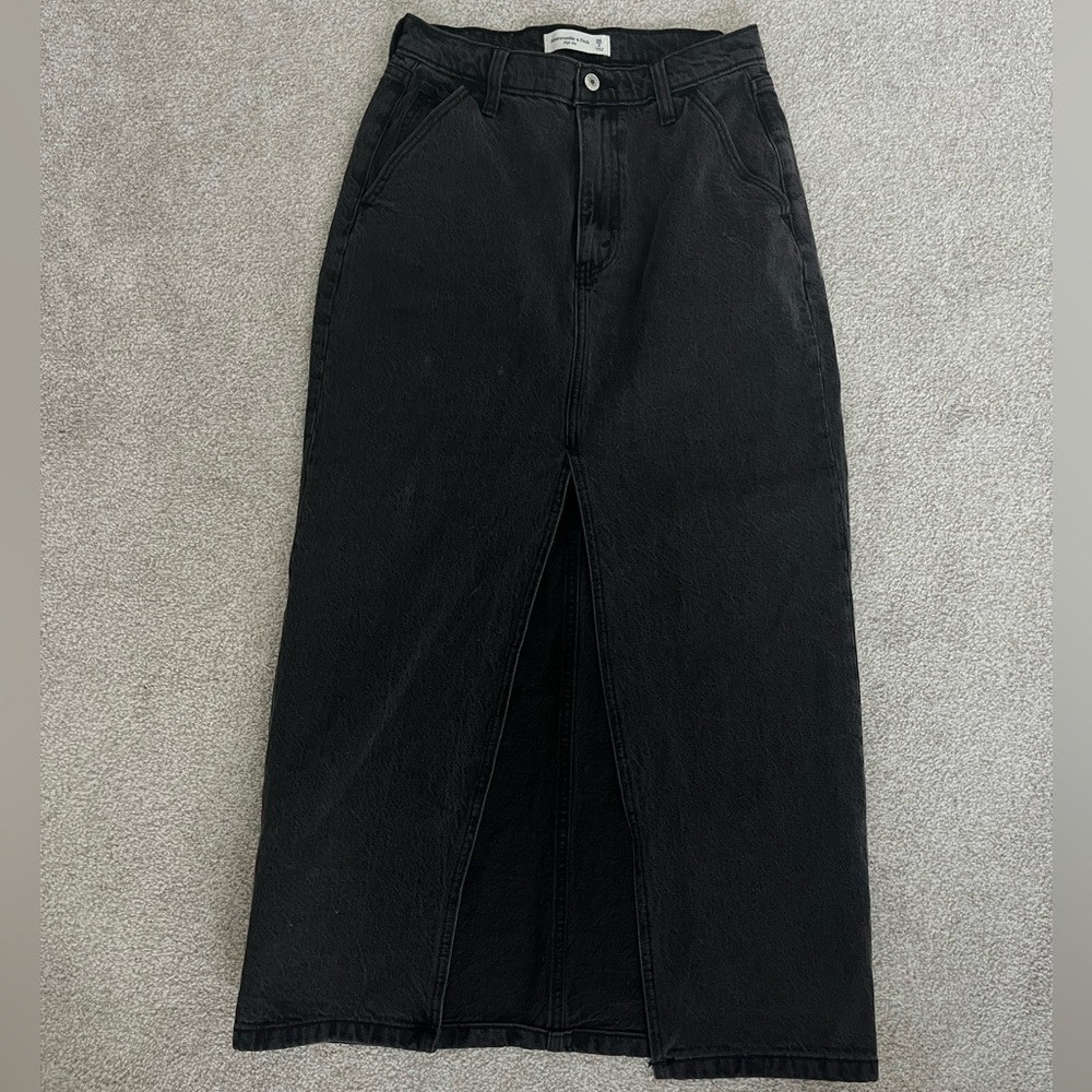 Abercrombie Denim Front Split Skirt